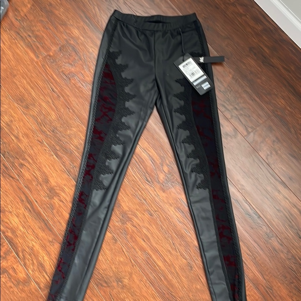 Punkrave gothic burning flower leggings